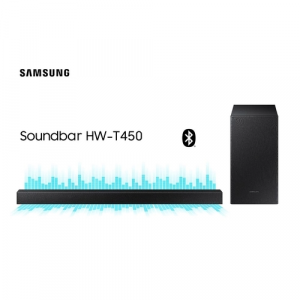 Soundbar Samsung Hw -t450 com 2.1 Canais Potência de 200w Bluetooth E Subwoofer Sem Fio