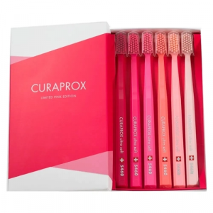 Kit Curaprox Six Pink Edition com 6 Escovas de Dentes