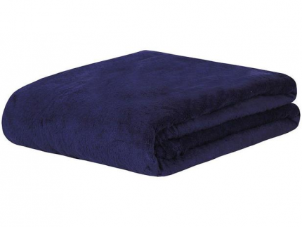 Manta Casal Sultan Poliéster Sonhare Azul Marinho