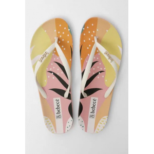 Chinelo Bebecê Slim Tropical Branco - Feminino