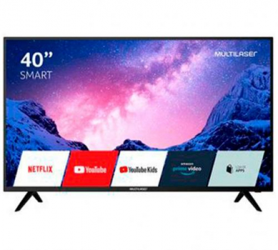 Smart TV Multilaser 40´ FHD, com Wifi Integrado e Netflix, Bivolt – TL030