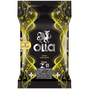3 Pacotes Preservativo Olla Prolong  - 9 Unidades