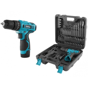 Furadeira e Parafusadeira a Bateria de Impacto - Philco Force 3/8” com Maleta 50 Peças PPF03MF