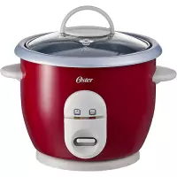 Panela Elétrica de Arroz e Legumes à Vapor Oster 3 xícaras - Vermelho