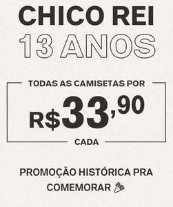 Camisetas Chico Rei (diversas estampas)