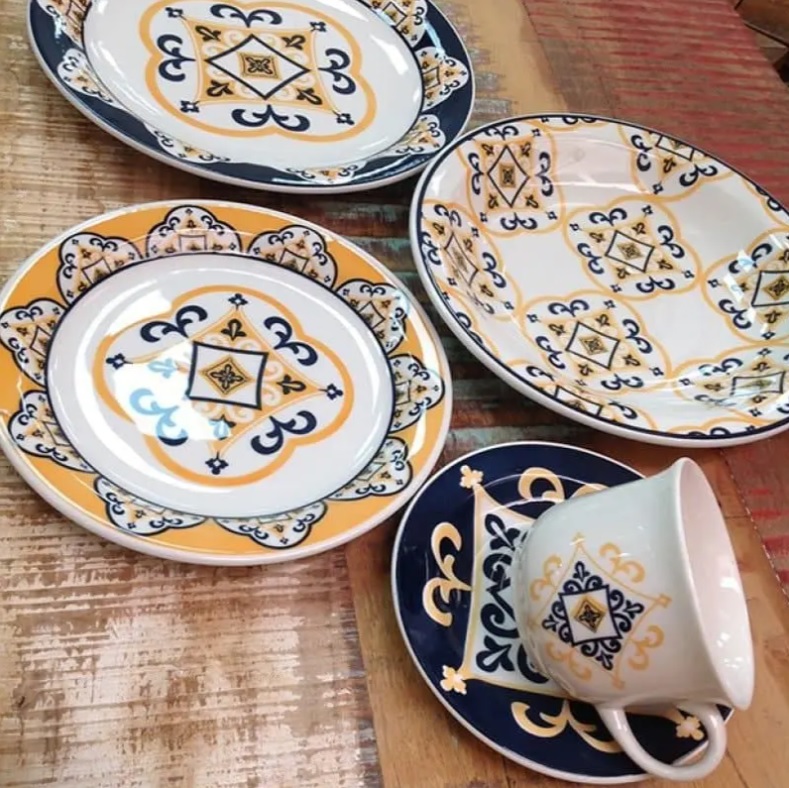 Aparelho de Jantar e Chá 30 Peças Oxford Daily Floral São Luis Multicor