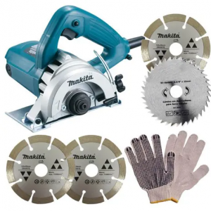 Serra Mármore 4.3/8 Pol Modelo 4100nh3z 1300w Makita + Brinde 3 Discos Diamantados + 1 para Madeira