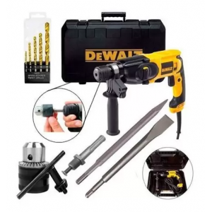 Martelete Perfurador Rompedor 800W 220v Sds-Plus D25133k - Dewalt + Kit Broca, Ponteria e Talhadeira