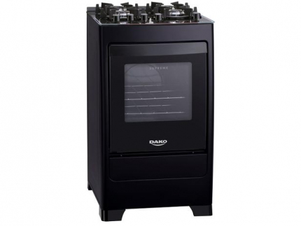 Fogão 4 Bocas Dako Preto – Acendimento Autmomático Supreme Glass