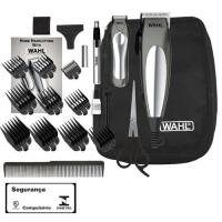 Kit Aparador de Cabelo e Pelos Wahl Clipper Deluxe Groom Pro 79305-3648 - Cinza