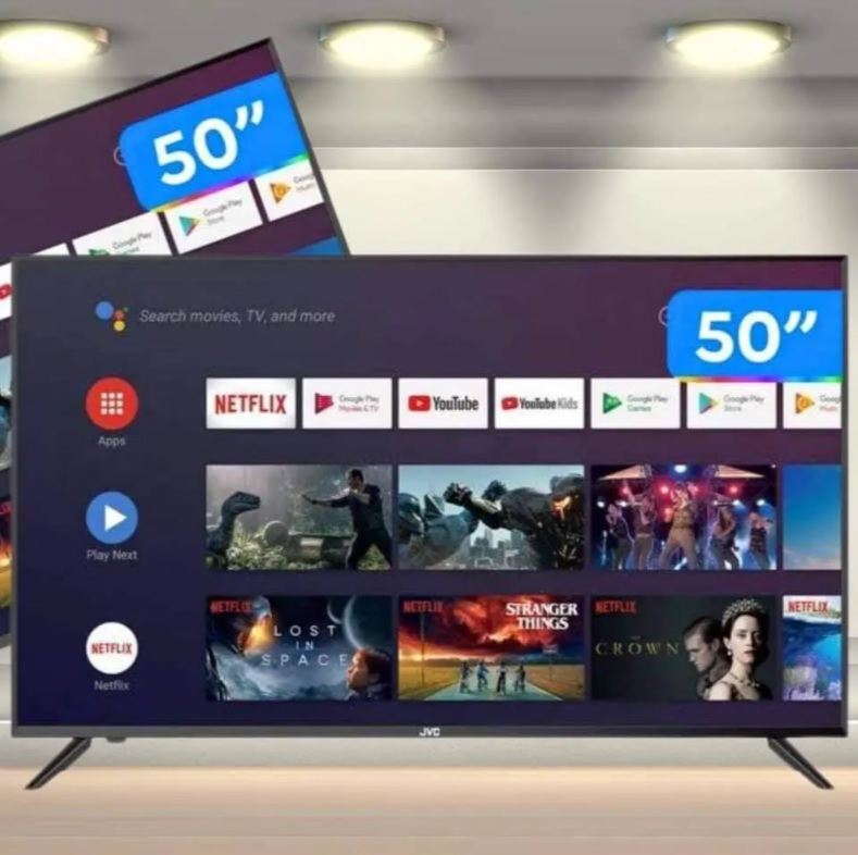 Smart TV 4K HQLED 50” JVC LT-50MB708 Android – Wi-Fi Bluetooth HDR 4 HDMI 3 USB