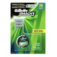 Carga Gillette Mach3 Sensitive - 16 Cartuchos