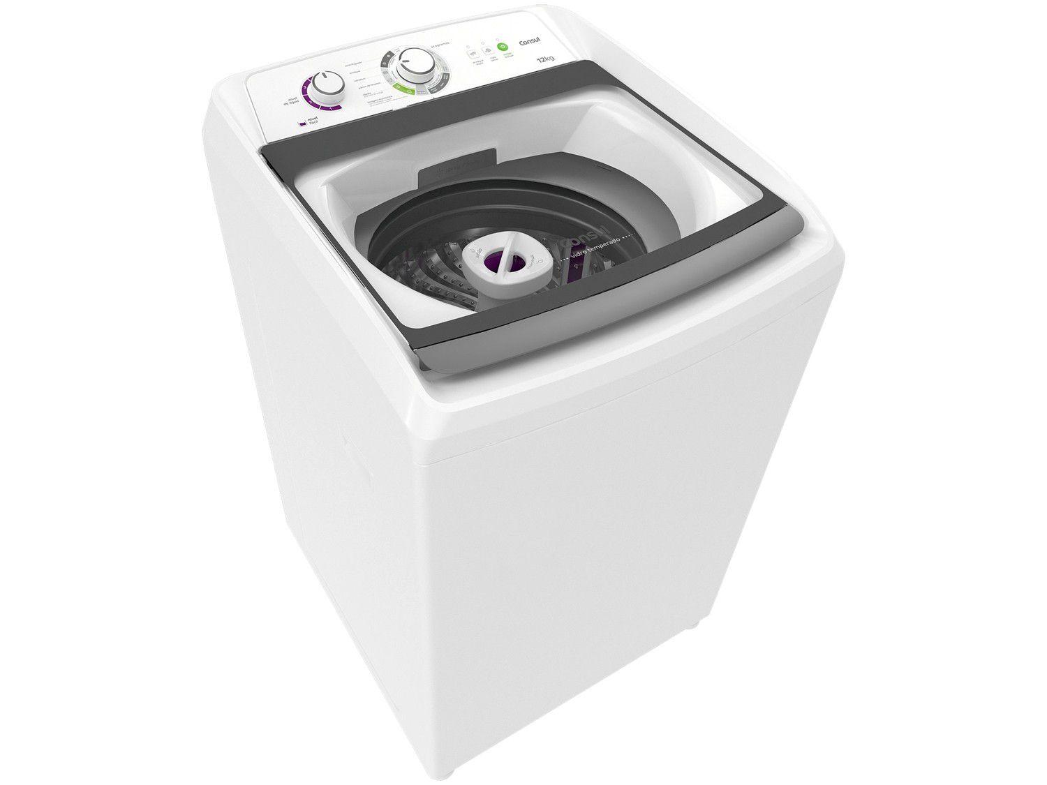 Lavadora de Roupas Consul CWH12 ABANA – 12kg Cesto Inox 16 Programas de Lavagem