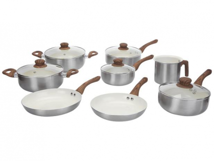 Jogo de Panelas Casambiente de Alumínio Prata – 8 Peças New York