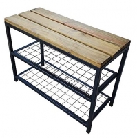 Sapateira Banco Organizador Strassis Design SD-5001 Cor: Preto