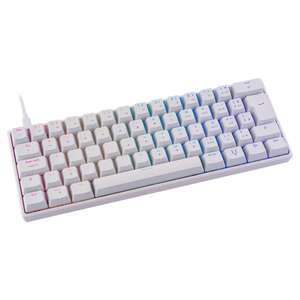 Teclado Mecânico Gamer Husky Blizzard 60%, RGB, Switch Gateron Red, ABNT2, Branco - TC-HBL-BR
