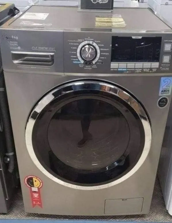 Lavadora de Roupas Midea Storm Wash LFA11X1 – Inverter 11kg Cesto Inox 16 Programas de Lavagem