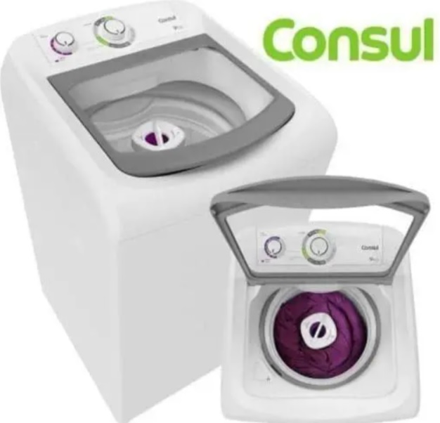 Lavadora de Roupas Consul CWB09 ABANA – 9Kg 15 Programas de Lavagem