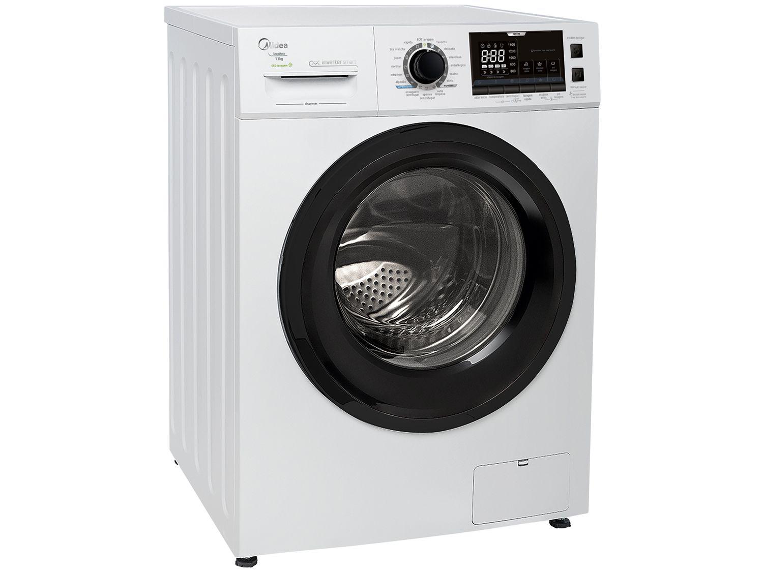 Lavadora de Roupas Midea Storm Wash LFA11B1 – Inverter 11kg Cesto Inox 16 Programas de Lavagem