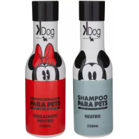 Kit Shampoo e Condicionador Cachorro e Gato - Neutro K-Dog Disney 250ml