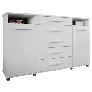 Cômoda Demóbile Castro com 5 Gavetas e 2 Portas