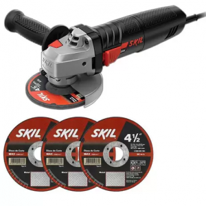 Esmerilhadeira Angular 4.1/2 POL 700W Modelo 9002 + BRINDE 3 Discos de Corte SKIL