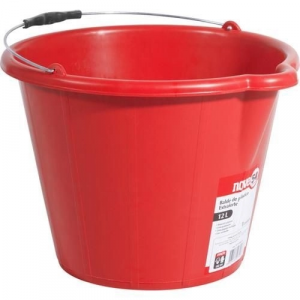 Balde Plástico para Concreto Extraforte 12 Litros Vermelho - Nove54