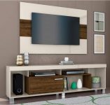 Rack para TV até 65” com Painel até 50” – 1 Porta de Correr Madetec Tomaz