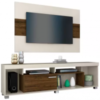 Rack para TV até 65” com Painel até 50” - 1 Porta de Correr Madetec Tomaz