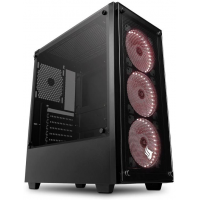 Gabinete Gamer Pichau Kazan LED Vermelho Lateral/Frontal Vidro Temp - PGKZ-01RED