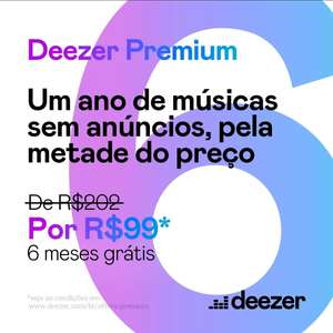 12 meses de Deezer Premium por