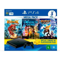 Console PlayStation 4 Hits 1TB Bundle Family Knack 2 + Concrete Genie+Ratchet & Clank