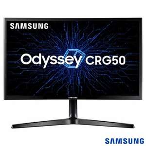 Monitor Gamer Curvo Samsung 24", FHD, 144 Hz,HDMI, DP, Freesync, Preto, Série CRG50