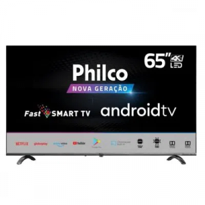 Smart Tv Philco LED 65 Polegadas 4K PTV65Q20AGBLS Prata Bivolt