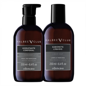 Combo Malbec Club: Sabonete Líquido + Loção Hidratante Corporal