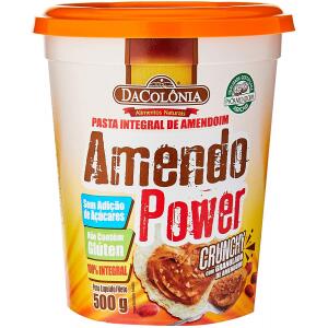 Pasta Integral Amendoim Amendopower Crunchy Granulado Zero 500G