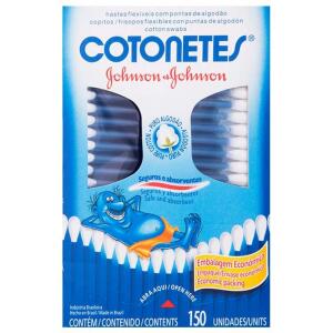 10 Caixas de Hastes Flexíveis Cotonetes 150 Unidades Cada