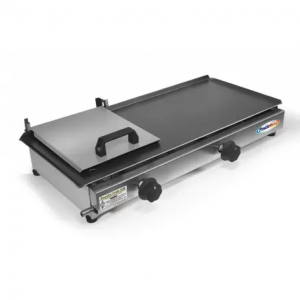 Chapa Chapeira de Lanche Sanduicheira 60x30 com Prensa Coletor Gordura - Pratic Metal