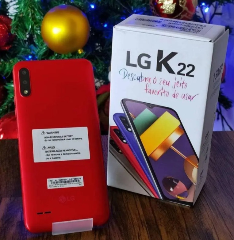 Smartphone LG K22 32GB 4G Wi-Fi Tela 6.2” Dual Chip 2GB RAM Câmera Dupla + Selfie 5MP – Vermelho
