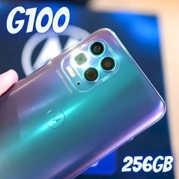 Smartphone Motorola Moto G100 256GB Luminous Ocean – 5G 12GB RAM 6,7” Câm. Quádrupla + Selfie Dupla