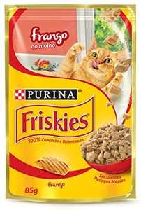 (PRIME) Nestlé Purina Friskies Ração Úmida Para Gatos Adultos Frango Ao Molho 85g