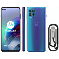 Smartphone Motorola Moto G100 e Cabo USB-C/HDMI - 256GB Luminous Ocean 12GB RAM 6,7” Câm. Quádrupla