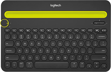 Teclado sem fio Logitech K480 com Suporte Integrado para Smartphone e Tablet, Conexão Bluetooth para até 3 dispositivos e Pilha Inclusa