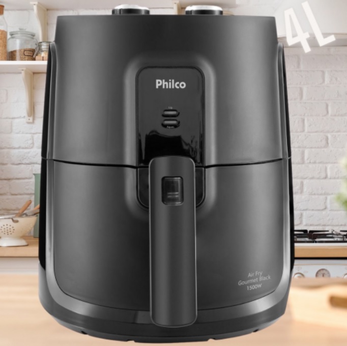 Fritadeira Elétrica sem Óleo/Air Fryer Philco – Gourmet Black PFR15P Preto 4L