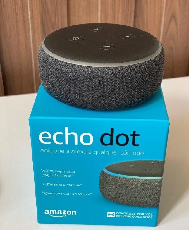 Echo Dot (3ª Geração): Smart Speaker com Alexa – Cor Preta