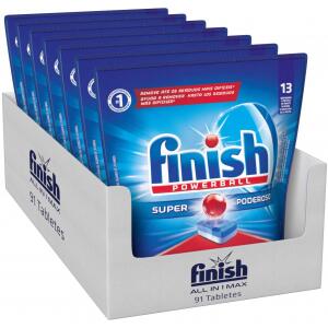 Tabletes Detergente Para Lava-Louças Finish Powerball 91 Tabletes