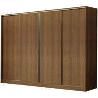 Guarda-Roupa Casal Madesa Apolo 4 Portas de Correr Rustic