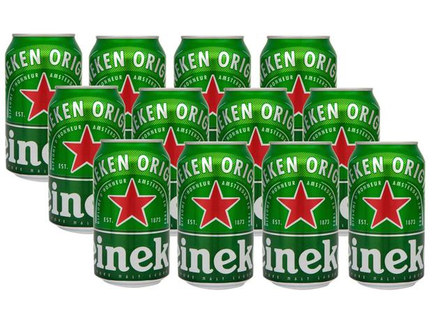 Cerveja Heineken Premium Puro Malte Lager – 12 Unidades Lata 350ml