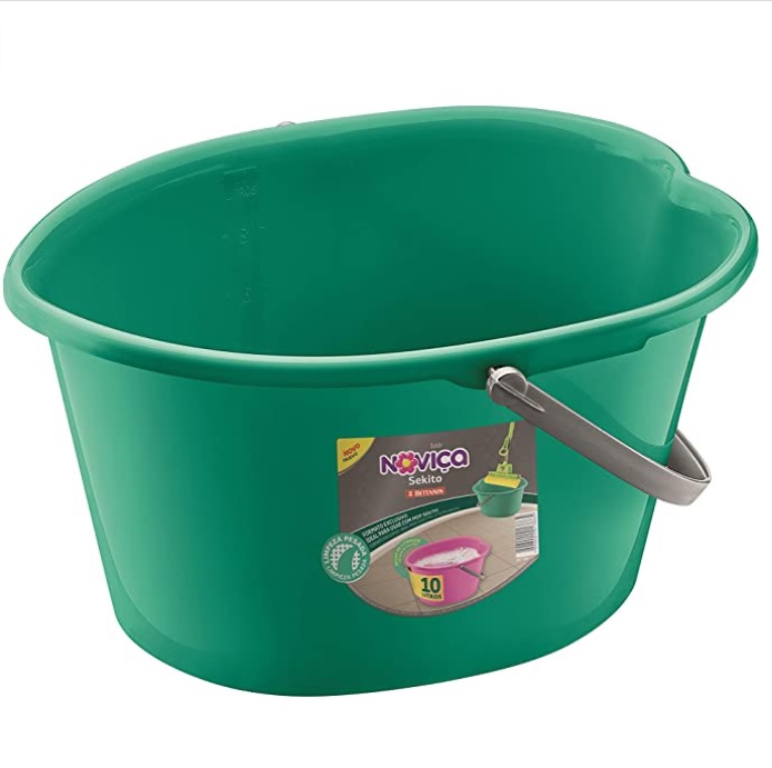 Balde Sekito com Régua de Litragem, 10 L, Verde, Noviça