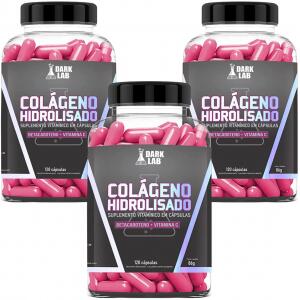 Kit 3X Colágeno Hidrolisado Dark Lab Collagen (360 Caps)